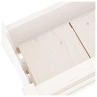 Plantenbak 77x25x104,5 cm massief grenenhout wit - thumbnail