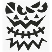 Creativ Company Stickers, halloween - grote gezichten, vel 15x16,5 cm, 1 vel - thumbnail