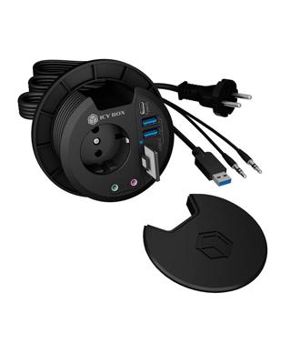 ICY BOX IB-HUB1430-CR, 3 Port USB 3.0 Tisch-Hub und Card Reader mit Audio Ein-/Ausgang 60809 USB-hub 2 + 1 poorten USB-A, USB-C, Audio, 2.0 (3.5 mm jackplug), ICY BOX IB-HUB1430-CR, 3 Port USB 3.0 Tisch-Hub und Card Reader mit Audio Ein-/Ausgang 60809 USB-hub 2 + 1 poorten USB-A, USB-C, Audio, 2.0 (3.5 mm jackplug),
