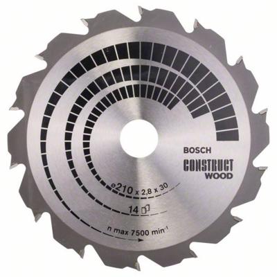 Bosch Accessoires Cirkelzaagblad Construct Wood 210 x 30 x 2,8 mm, 14 1st - 2608640634 Bosch Accessoires Cirkelzaagblad Construct Wood 210 x 30 x 2,8 mm, 14 1st - 2608640634