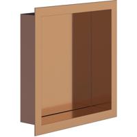 Inbouwnis - Leoni Prim - 30x30x7cm - Geborsteld Koper - thumbnail