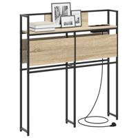 Opberghoofdbord met hoofdeinde met opslag Sonoma eiken 90 cm Bewerkt hout - thumbnail