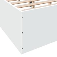 Bedframe bewerkt hout wit 150x200 cm - thumbnail