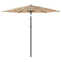 Parasol met stalen paal 223x223x213 cm bruin - thumbnail