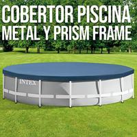 Intex 28031 Afdekzeil voor Frame Zwembad 366cm Blauw - thumbnail