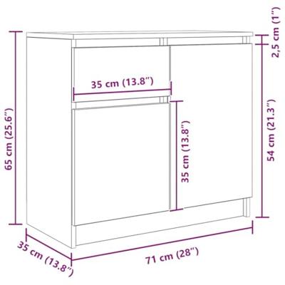 Dressoir met lade 71x35x65 cm spaanplaat sonoma eikenkleurig Dressoir met lade 71x35x65 cm spaanplaat sonoma eikenkleurig