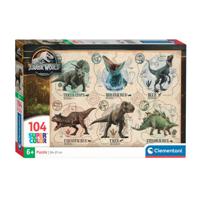 Clementoni legpuzzel super color jurassic world, 104st. - thumbnail