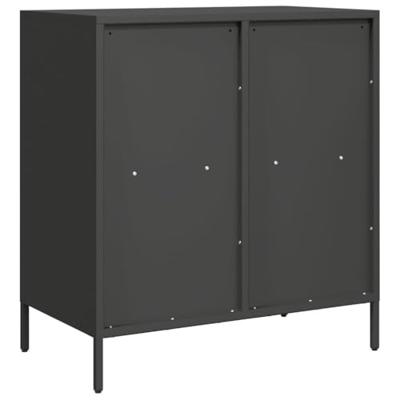 Dressoir 68x39x73,5 cm koudgewalst staal zwart