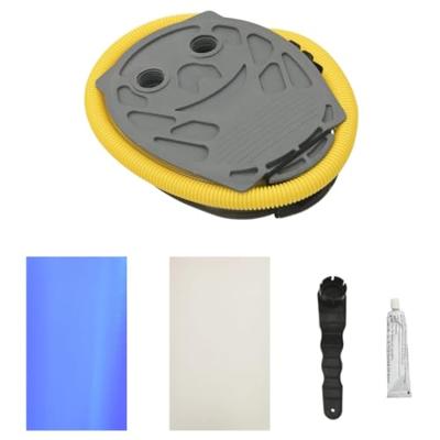 Gymnastiekrol met pomp opblaasbaar 120x90 cm PVC blauw - thumbnail