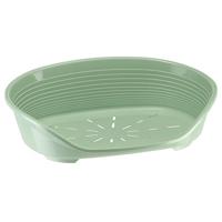 Ferplast Hondenbed, Plastic Hondenbed Middelgrote Honden, 100% Gerecycled Plastic, Huisdierbed Wasbaar, Hondenmand, Ademend & Antislip, Siesta Deluxe 70,5 x 52 x 23,5 cm, M, Groen - thumbnail