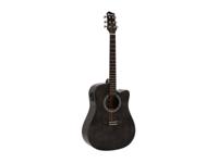 DIMAVERY STW-90 Western Guitar, vintage black - thumbnail