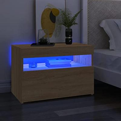 Tv-meubelen 2 st LED-verlichting 60x35x40 cm sonoma eikenkleur