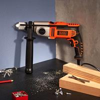 BLACK+DECKER KR911K 910W Klopboormachine in koffer | Koffer | Zijhandgreep | Dieptestop - KR911K-QS - thumbnail