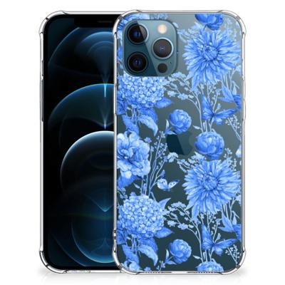 Case voor iPhone 12 | 12 Pro Flowers Blue Case voor iPhone 12 | 12 Pro Flowers Blue