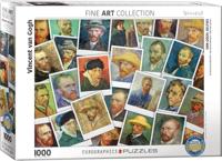 Vincent van Gogh Selfies Puzzel 1000 Stukjes - thumbnail