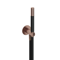 Hotbath Cobber M440 staafhanddouche met wandsteun en uitlaat en doucheslang 150cm koper geborsteld PVD M440BCP - thumbnail