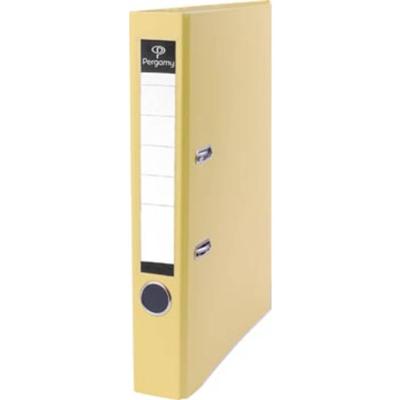 Pergamy ordner, voor ft A4, uit PP en papier, met beschermrand, rug van 5 cm, geel Pergamy ordner, voor ft A4, uit PP en papier, met beschermrand, rug van 5 cm, geel