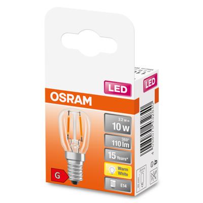 OSRAM HOMELIGHTING 4058075432840 LED-lamp Energielabel G (A - G) E14 Speciale vorm 2.2 W = 12 W Warmwit (Ø x h) 26 mm x 63 mm 1 stuk(s)