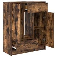 Dressoir met lades en deuren 73x31x90 cm gerookt eiken - thumbnail