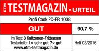 Profi Cook PC-FR1038 Friteuse met dubbele koudezone 5 l 3000 W Timerfunctie, Met handmatige temperatuursinstelling RVS - thumbnail