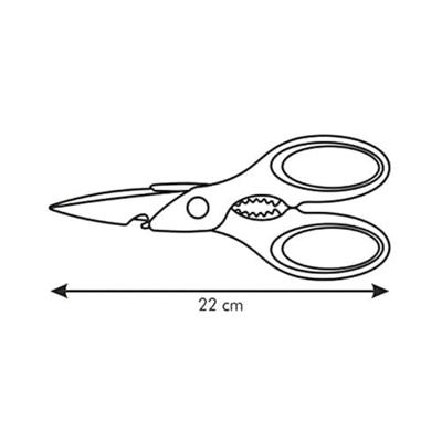 Keukenschaar Tescoma Presto Rood 22 cm Roestvrij staal Plastic