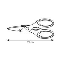 Keukenschaar Tescoma Presto Rood 22 cm Roestvrij staal Plastic - thumbnail