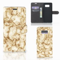 Samsung Galaxy S8 Plus Bookcase Marmer Goud - thumbnail