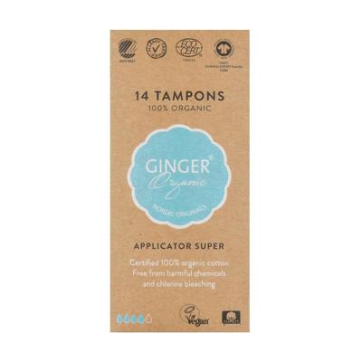 Ginger Organic Tampons Super Met Applicator