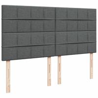 Boxspring met matras stof donkergrijs 200x200 cm - thumbnail
