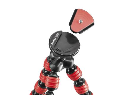 Cullmann Alpha 380 veelzijdige ministatief, rood