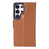 NorthLife Samsung Galaxy S25 Ultra - Leren Afneembare 2-in-1 bookcase telefoonhoes - Cognac - thumbnail