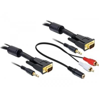 DeLOCK Cable VGA + Sound 5m male-male kabel DeLOCK Cable VGA + Sound 5m male-male kabel