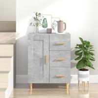 Dressoir 69,5x34x90 cm bewerkt hout betongrijs - thumbnail