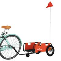 Fietstrailer oxford stof en ijzer oranje - thumbnail