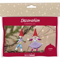 Creativ Company Mini hobbyset decoratie, kerstkabouters, diverse kleuren, 1 doos - thumbnail