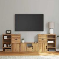 5-delige tv-meubels met opbergruimte ODDA massief grenenhout - thumbnail