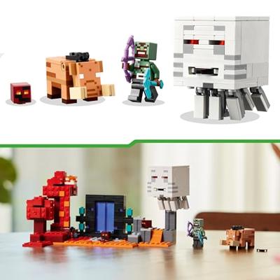 LEGO minecraft 21255 hinderlaag bij het nether-portaal