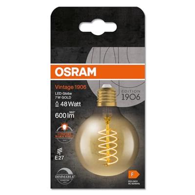 OSRAM HOMELIGHTING 4099854090820 LED-lamp Energielabel F (A - G) E27 Globe 7 W = 48 W Warmwit (Ø x l) 80 mm x 120 mm 1 stuk(s) OSRAM HOMELIGHTING 4099854090820 LED-lamp Energielabel F (A - G) E27 Globe 7 W = 48 W Warmwit (Ø x l) 80 mm x 120 mm 1 stuk(s)