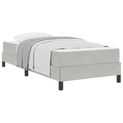 Boxspringbed met matras Lichtgrijs 100 x 200 cm Stof