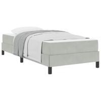 Boxspringbed met matras Lichtgrijs 100 x 200 cm Stof - thumbnail