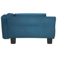 Hondenmand 95x55x30 cm fluweel blauw - thumbnail