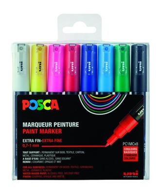 Paintmarker uni posca pc1mc ef 8st assorti Paintmarker uni posca pc1mc ef 8st assorti