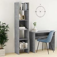 VidaXL Boekenkast 40x35x180 cm bewerkt hout betongrijs - thumbnail