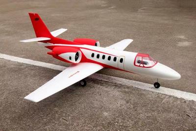 Dynam Cessna 550 Turbo Jet Twin V2 1180mm PNF - Rood Dynam Cessna 550 Turbo Jet Twin V2 1180mm PNF - Rood