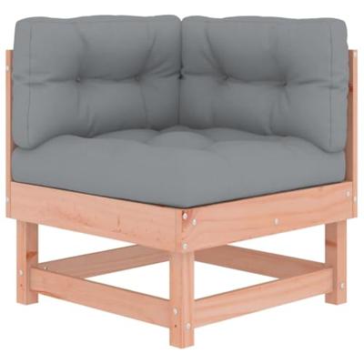 6-delige Loungeset met kussens massief douglashout