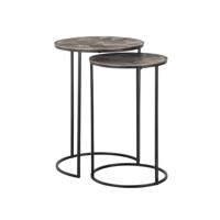 Richmond Bijzettafel 'Tulum' Set van 2 stuks, kleur Brushed Gold - thumbnail