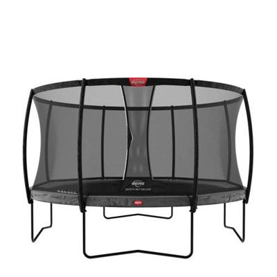 BERG Trampoline Champion met Veiligheidsnet - Safetynet Deluxe - 380 cm - Grijs - met Airflow Springmat - Twinspring BERG Trampoline Champion met Veiligheidsnet - Safetynet Deluxe - 380 cm - Grijs - met Airflow Springmat - Twinspring