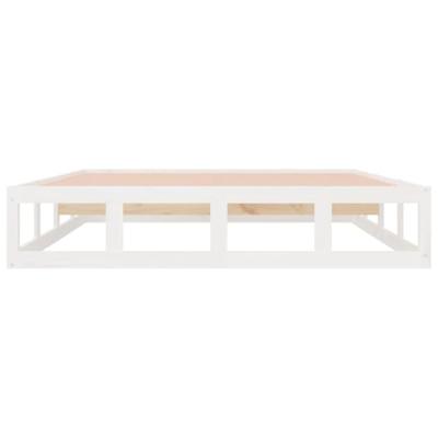 Bedframe massief hout wit 200x200 cm Bedframe massief hout wit 200x200 cm