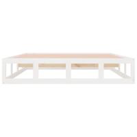Bedframe massief hout wit 200x200 cm - thumbnail