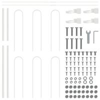 Tuinhek 8 pcs Wit 13,6 x 1 m Poedercoating staal - thumbnail